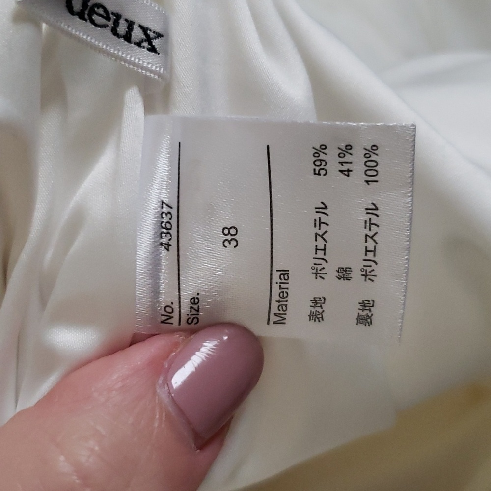 Vintage elven-deux white oversized longline shorts, wide leg, women's size 38. - Picture 8 of 8